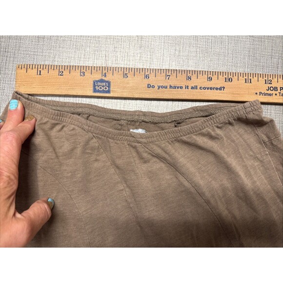 Garnet Hill Light Brown Skirt XS Cotton Blend aline Swing Khaki Extra Small - Picture 4 of 5